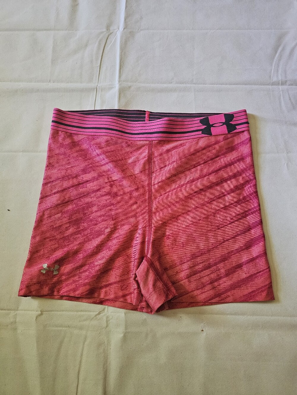 Under Armour Women's Hot Pink Striped Athletic Shorts